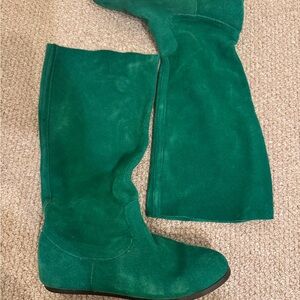 Casadei Green Suede Boots